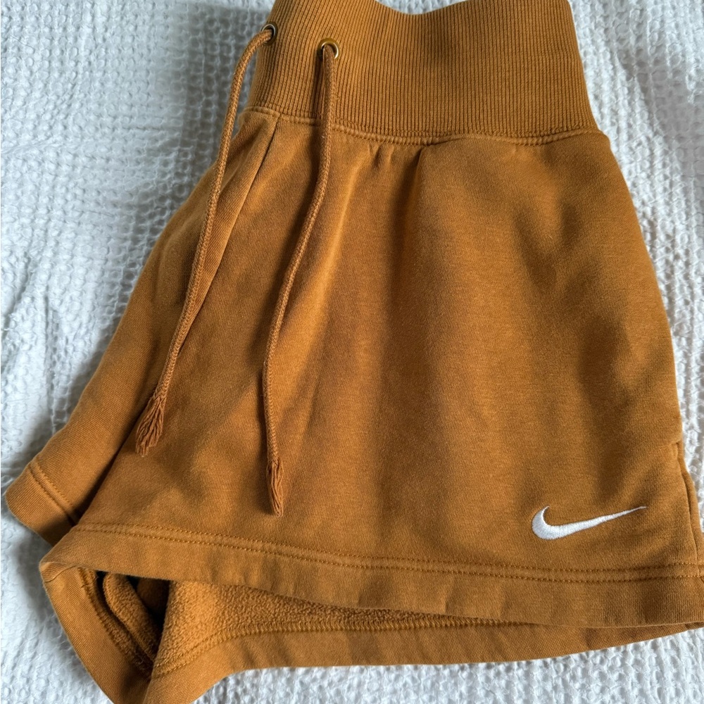 Nike Tan/gold Athletic Shorts with Relaxed Fit